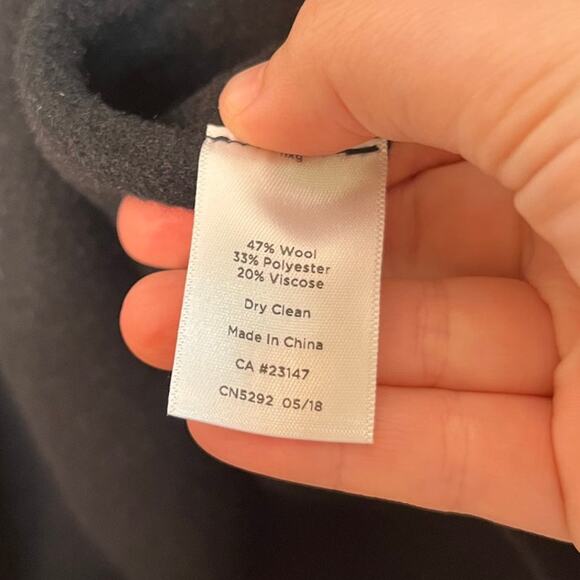 Talbots Capsule Color Block Minimalist Thick Wool Lagenlook Open Long Vest L - Picture 3 of 4